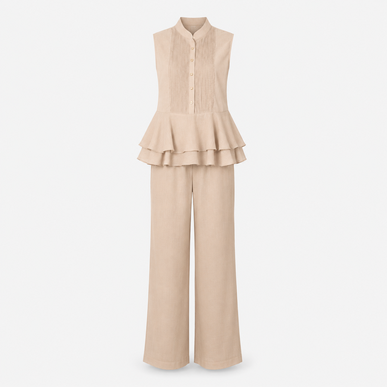 SL-BEIGE  LINEN PANT