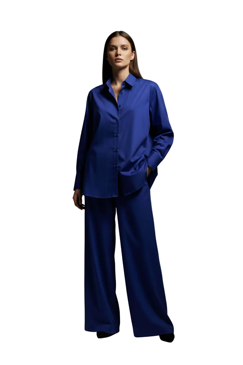 SL-ROYAL BLUE  ESSENTIAL BUTTON-UP SHIRT