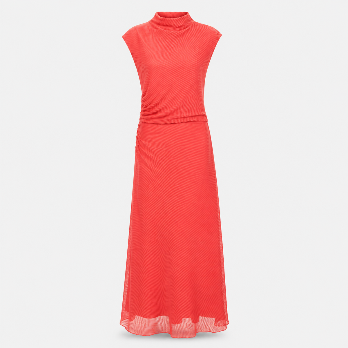 SL-CORAL RUCHED  MAXI DRESS