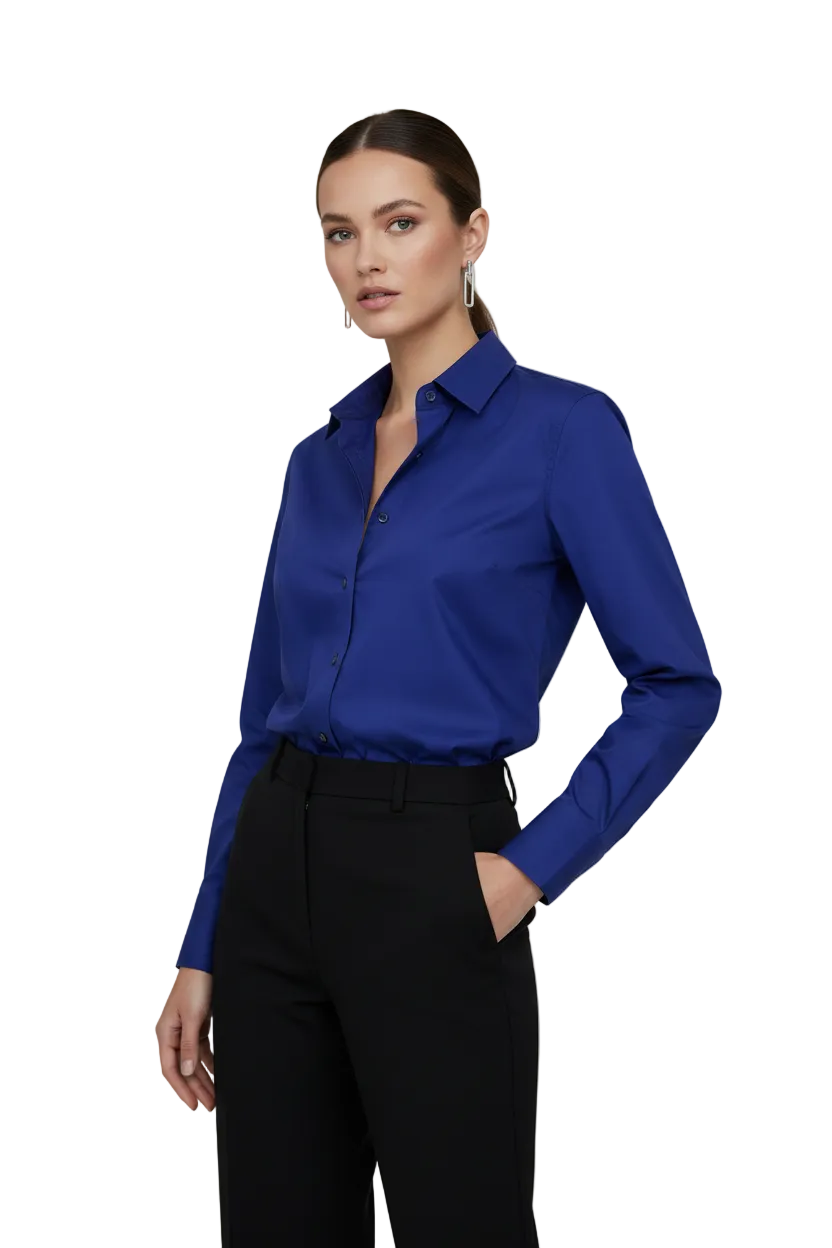SL-ROYAL BLUE  ESSENTIAL BUTTON-UP SHIRT