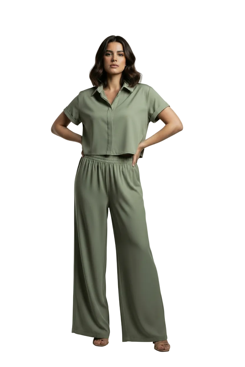 SL-SAGE GREEN BASIC PANT