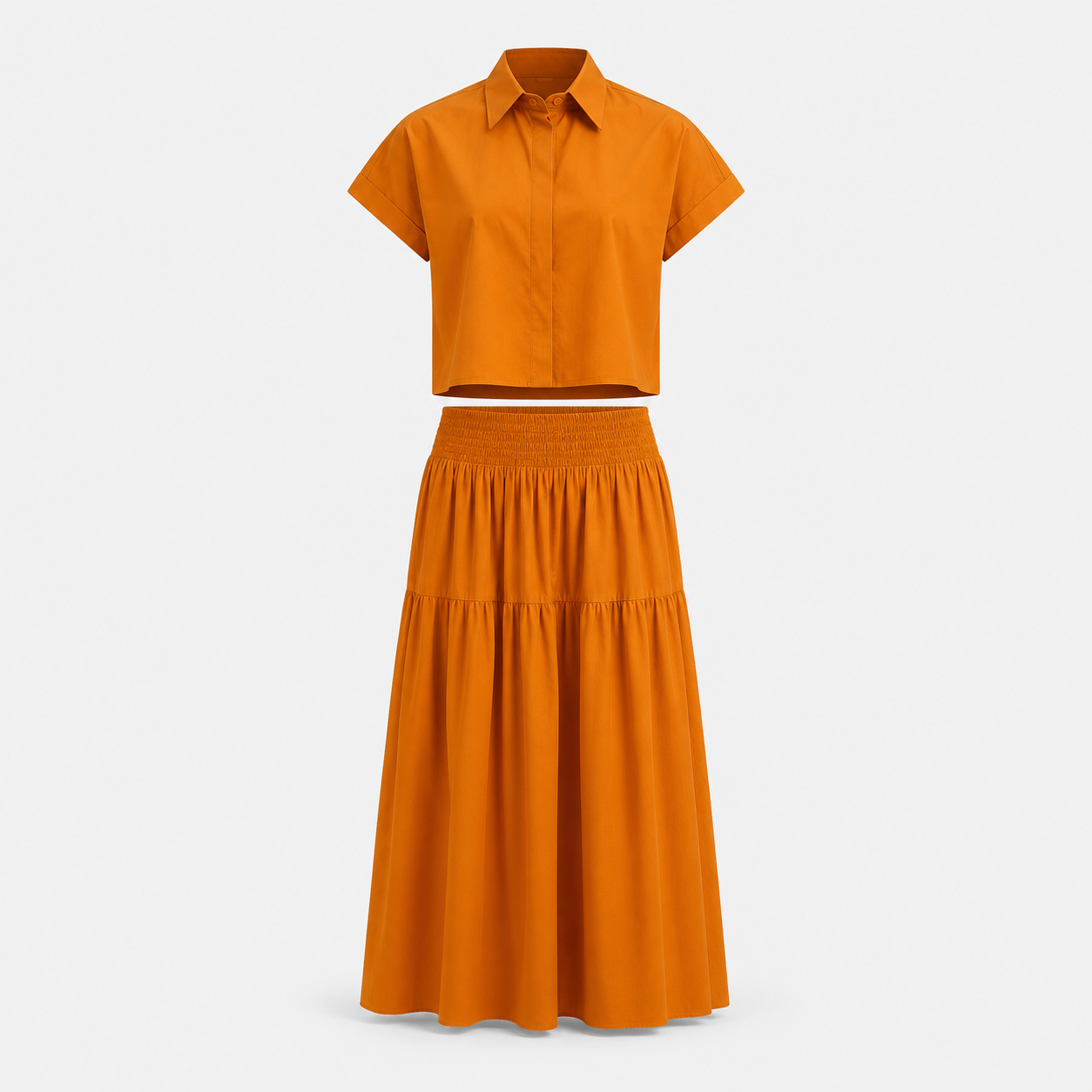 SL-BURNT ORANGE  BASIC SHIRT