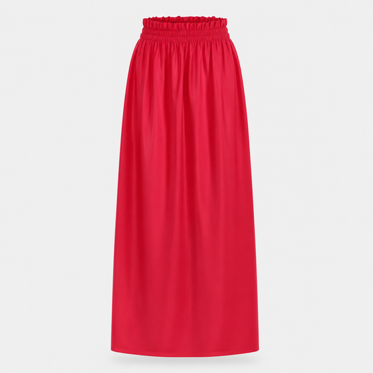 WQ-FUCHSIA LEATHER SKIRT