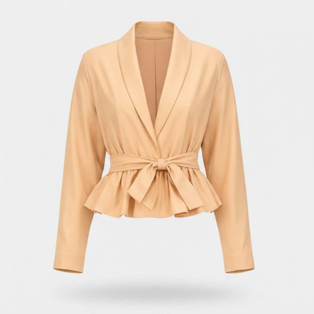 WQ-BEIGE LEATHER JACKET