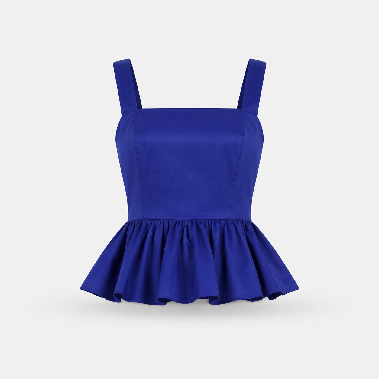 SL-ROYAL BLUE  PEPLUM TOP