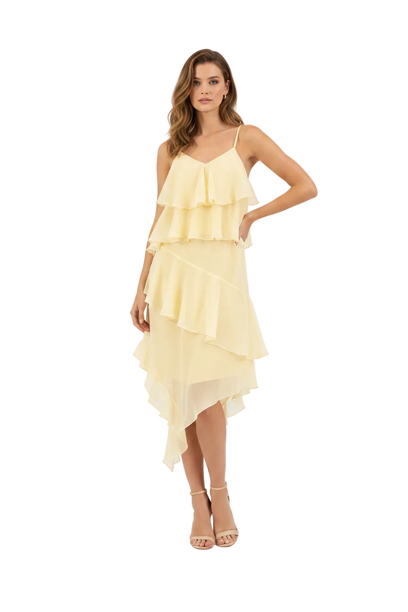 SL-BUTTERCREAM ASYMMETRIC LAYERED CAMI TOP