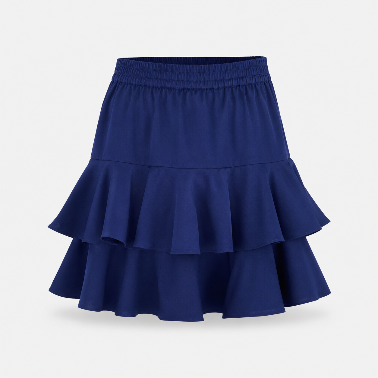 SL-ROYAL BLUE  DOUBLE RUFFLE SKIRT