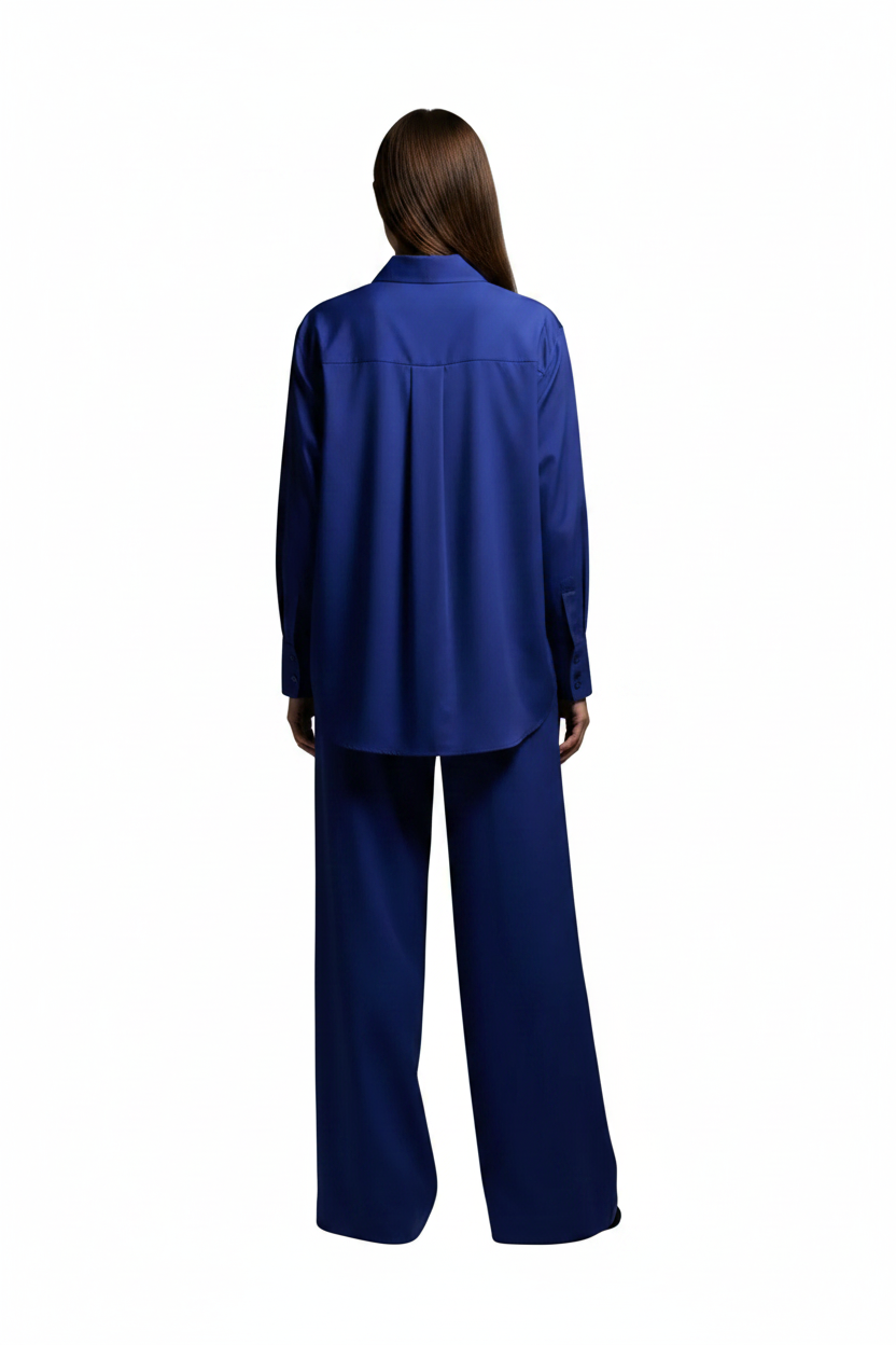 SL-ROYAL BLUE  ESSENTIAL BUTTON-UP SHIRT