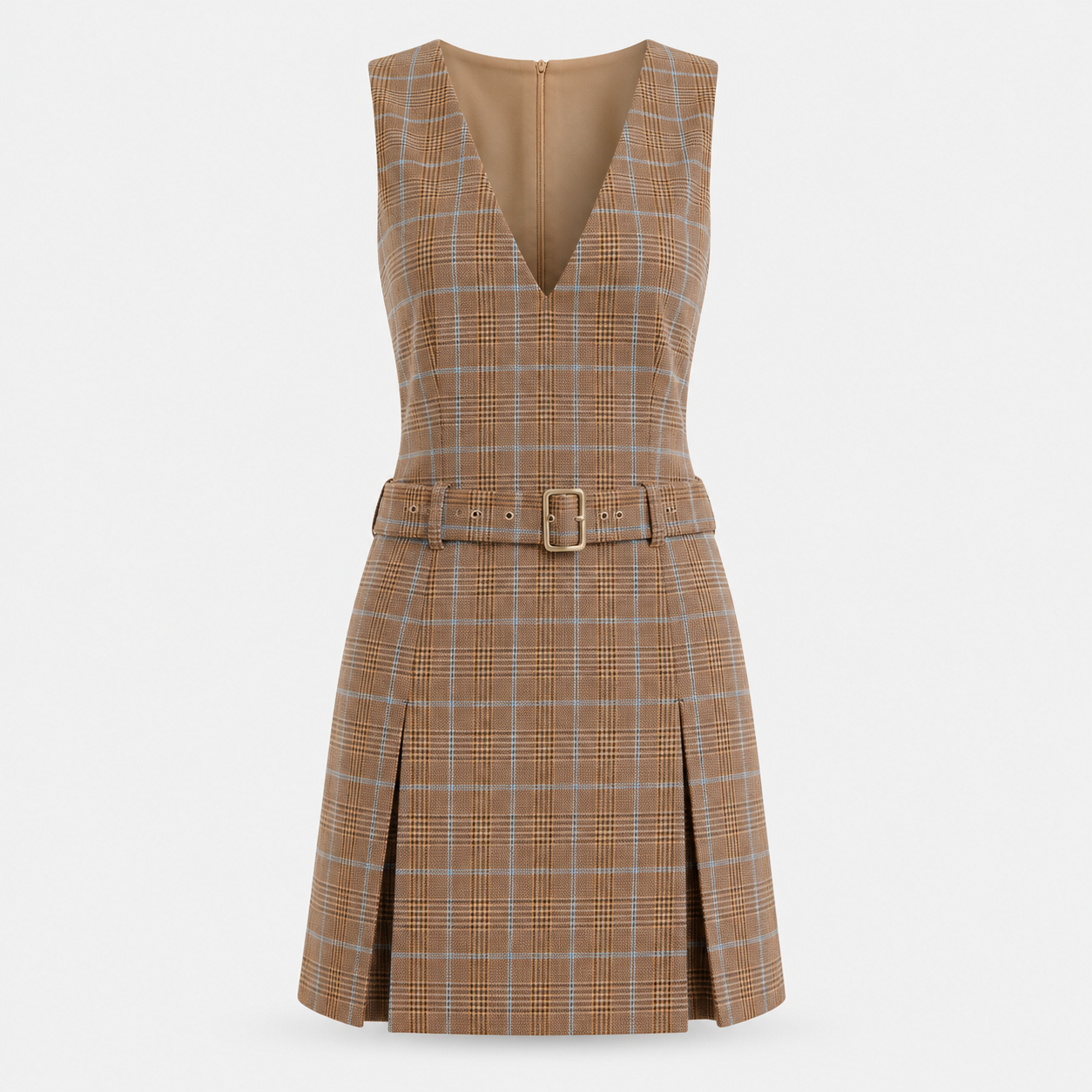 TC- BROWN CHECKS DRESS