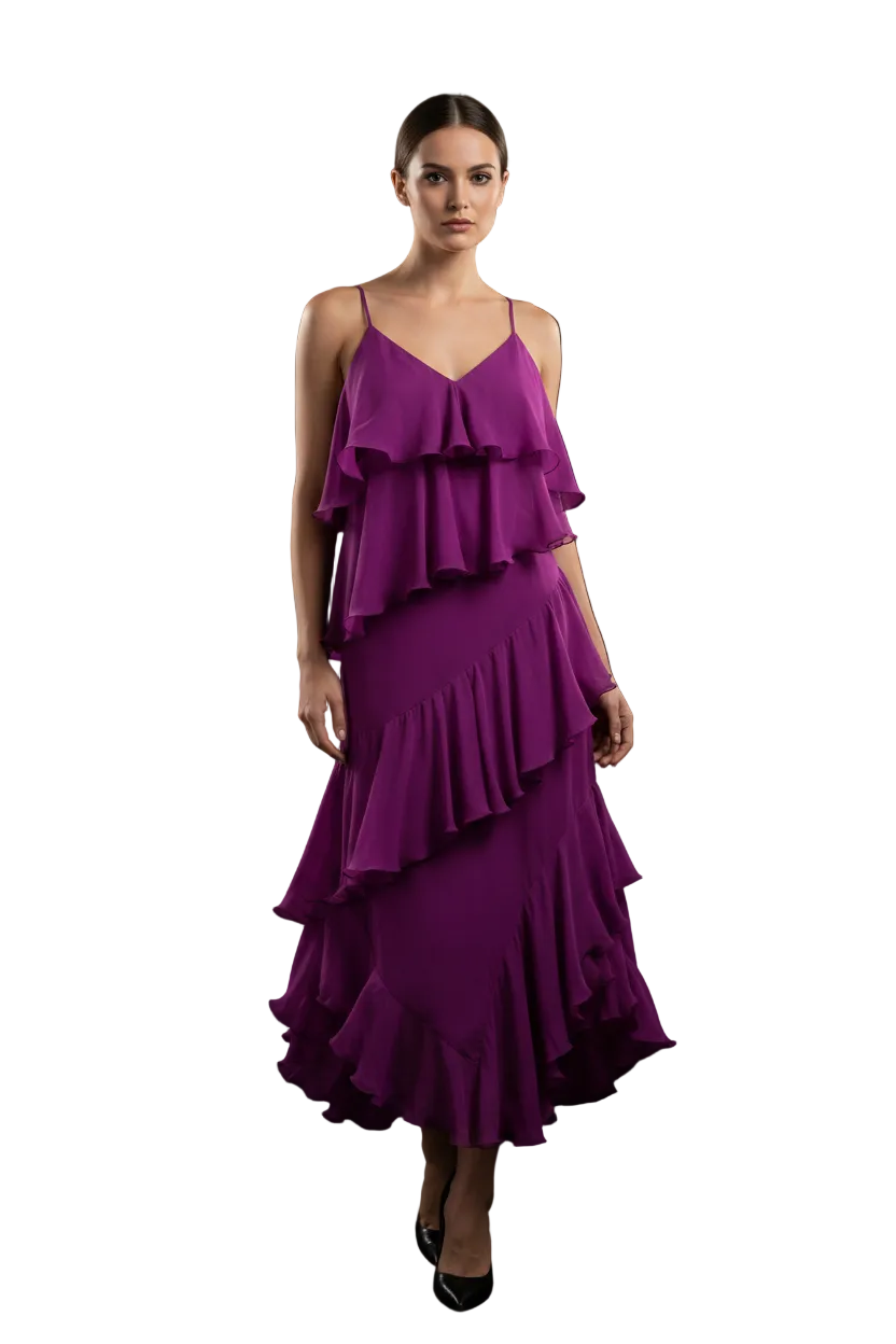 SL-PURPLE  ASYMMETRIC LAYERED CAMI TOP