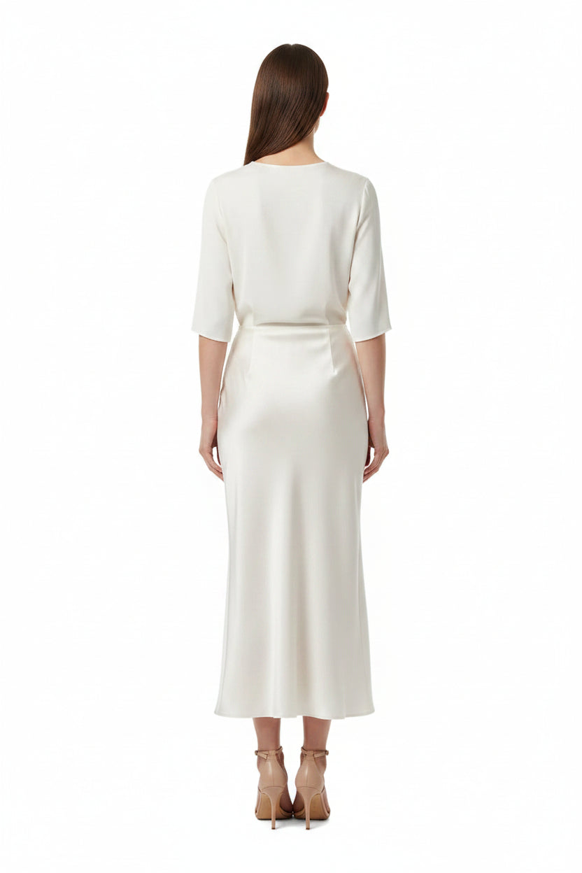 SL-IVORY SATIN BIAS MAXI SKIRT