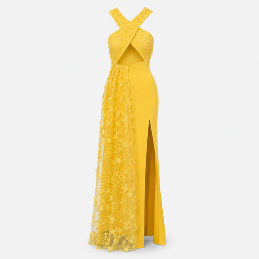 SUNLIT CONSTELLATION  CUT-OUT GOWN