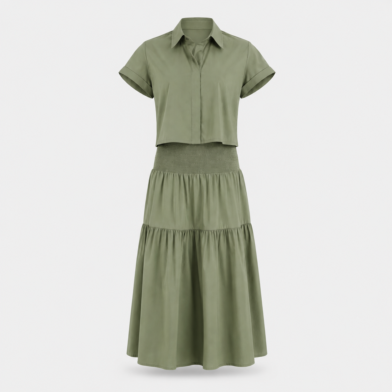 SL-SAGE GREEN BASIC SHIRT