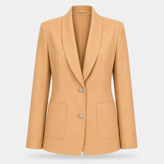 WQ-BEIGE LEATHER JACKET