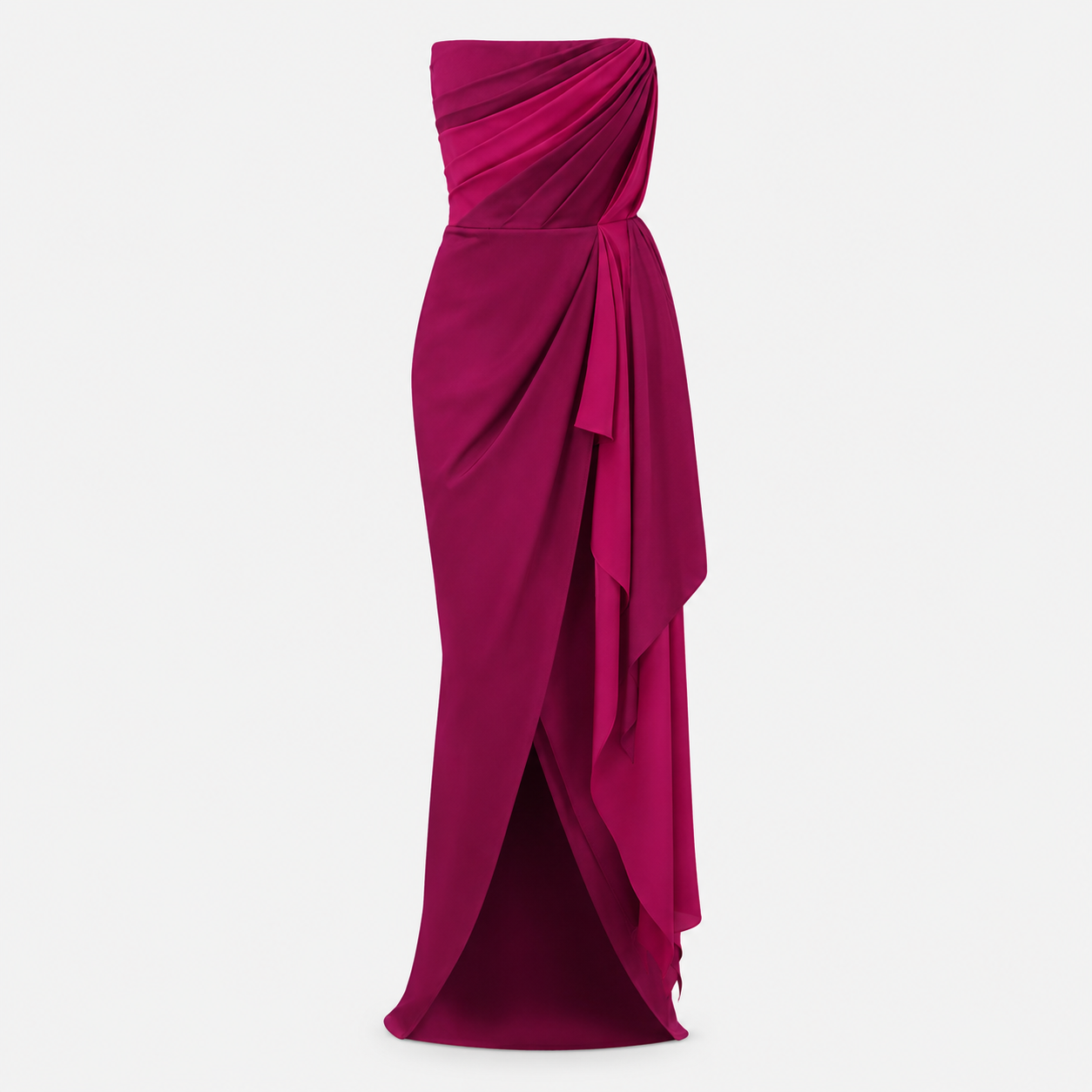 FUCHSIA MUSE DRAPED GOWN