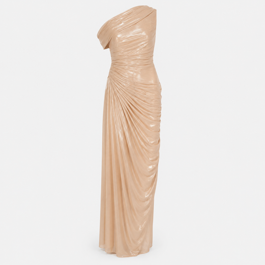 CHAMPAGNE CASCADE GOWN