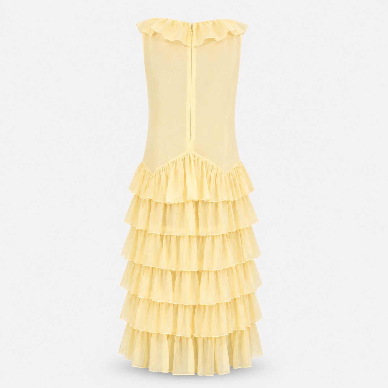 SL-BUTTERCREAM TIERED RUFFLE MAXI DRESS