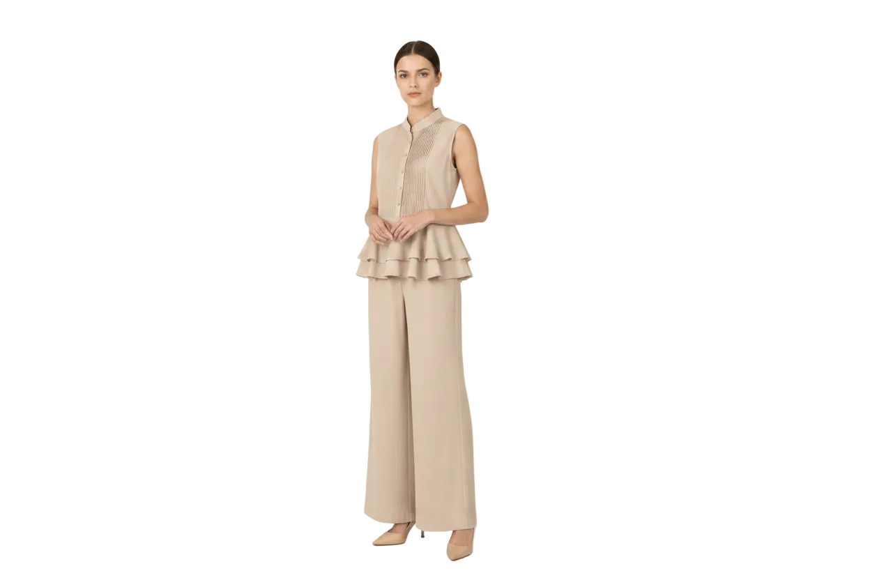 SL-BEIGE  LINEN PANT