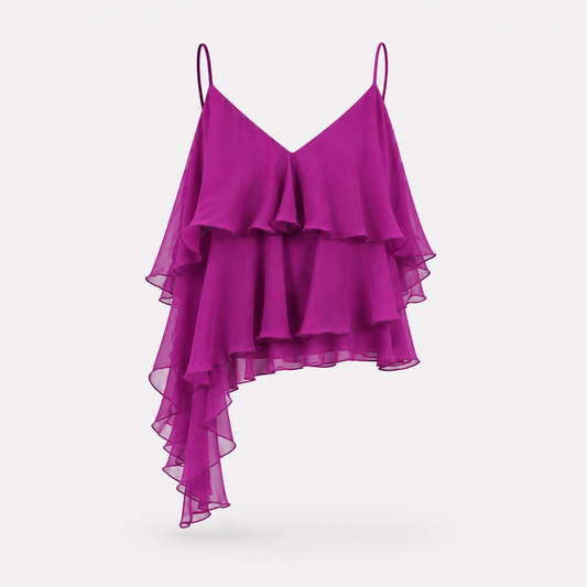 SL-PURPLE  ASYMMETRIC LAYERED CAMI TOP
