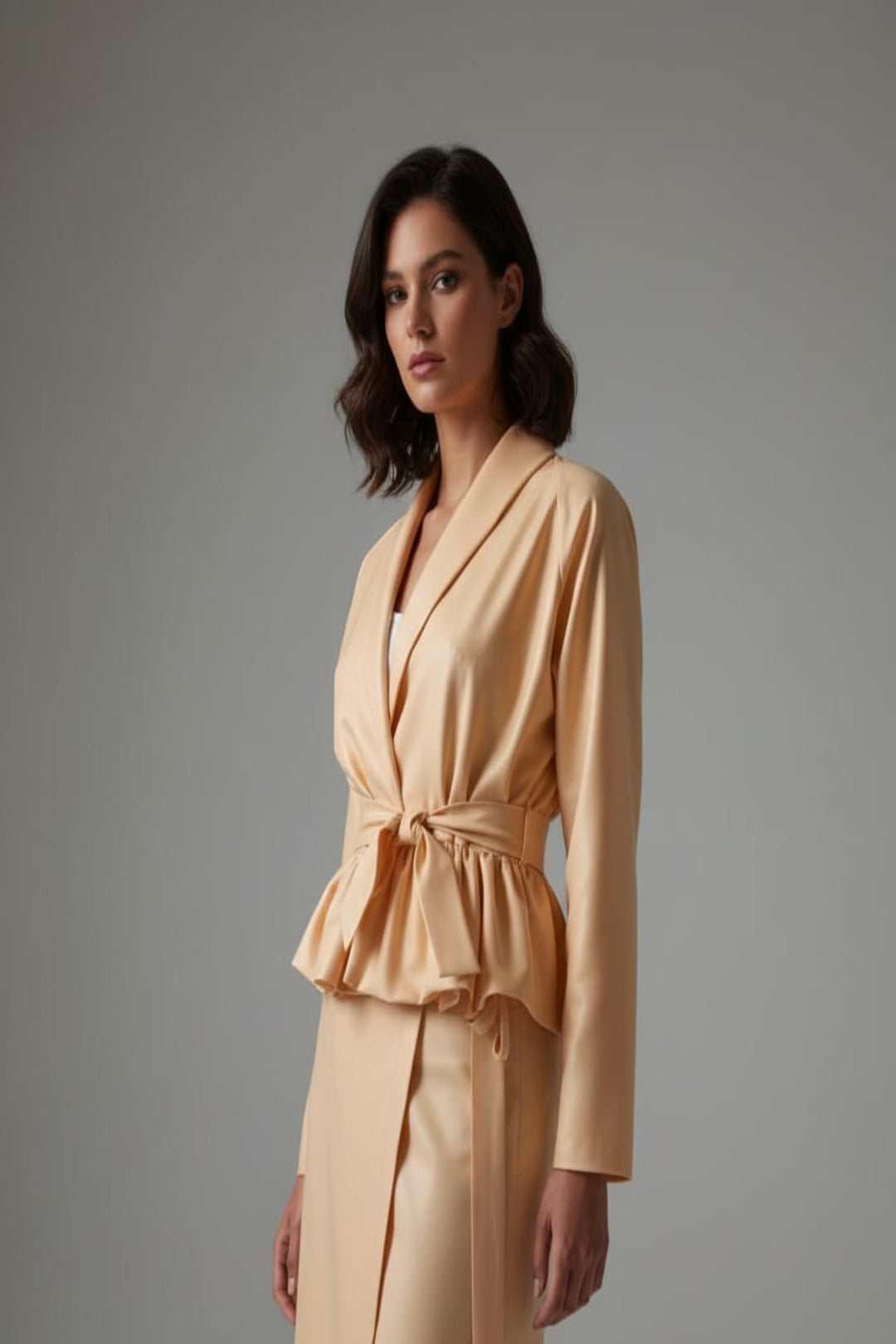 WQ-BEIGE LEATHER JACKET