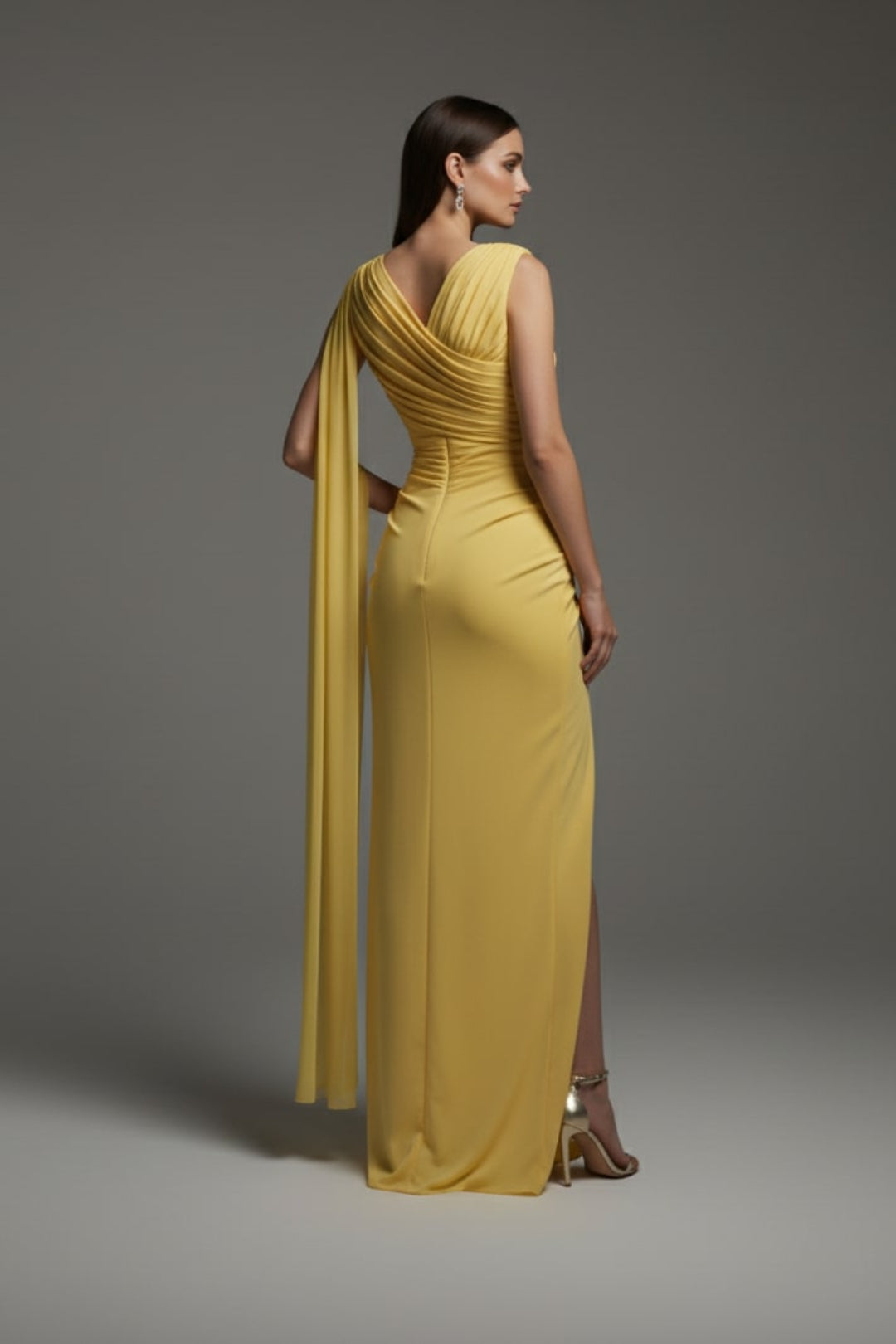 SUNLIT SOLEIL DRAPED GOWN